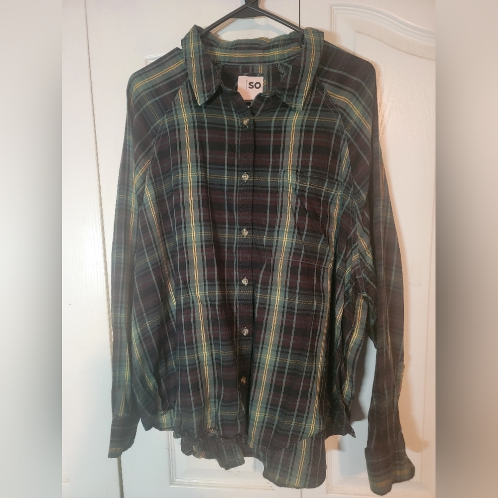 SO ladies Plaid Shirt - Multicolor